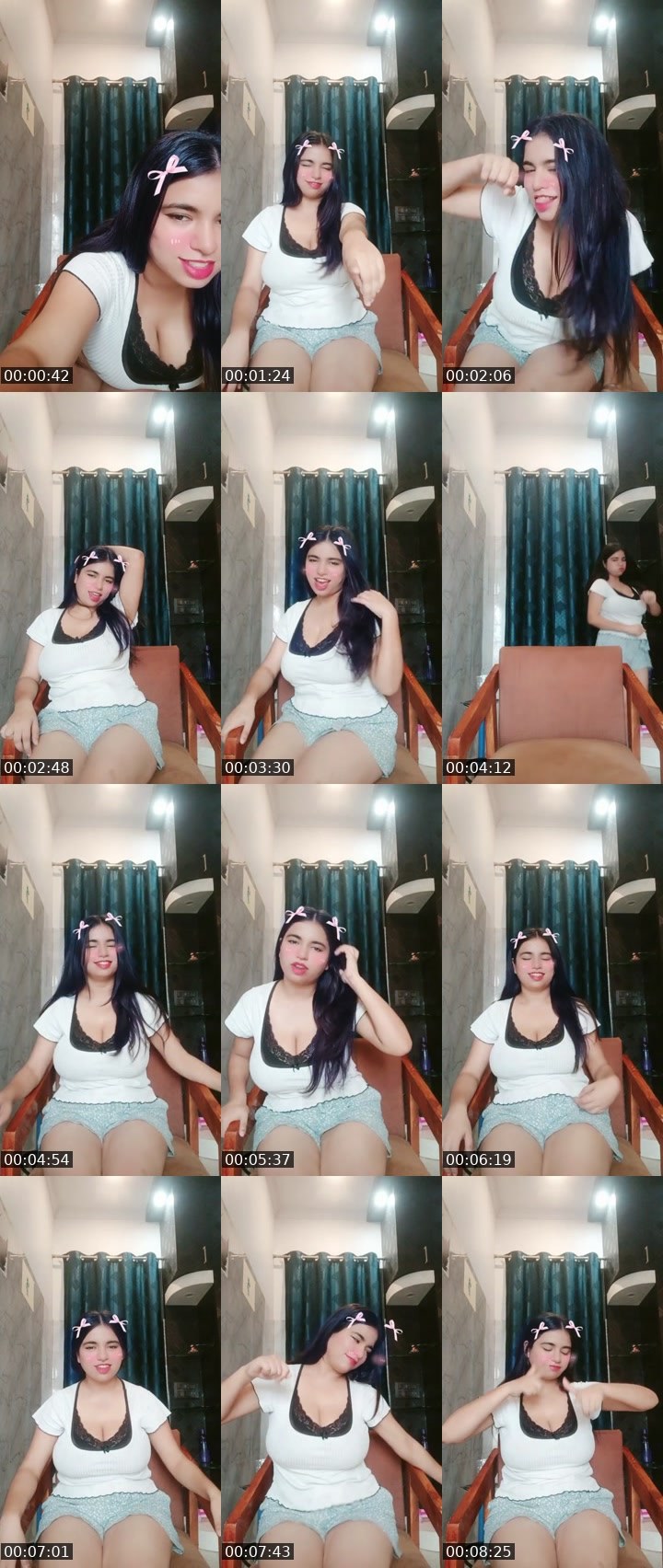 Contact-sheet preview of zainab khatoon's Liveme recording