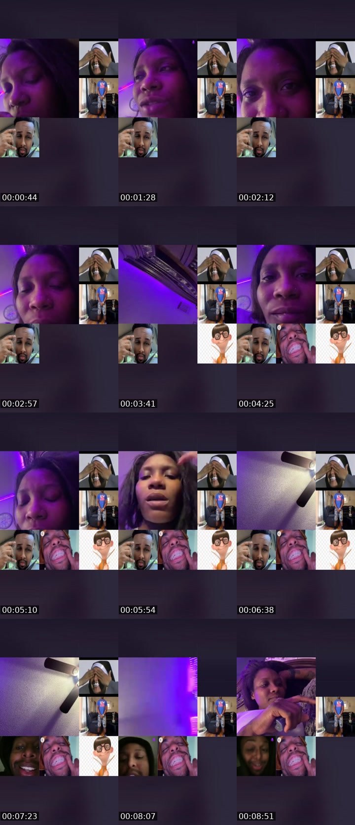 Contact-sheet preview of 𝒯𝒶𝒸ℴ🌮's Liveme recording
