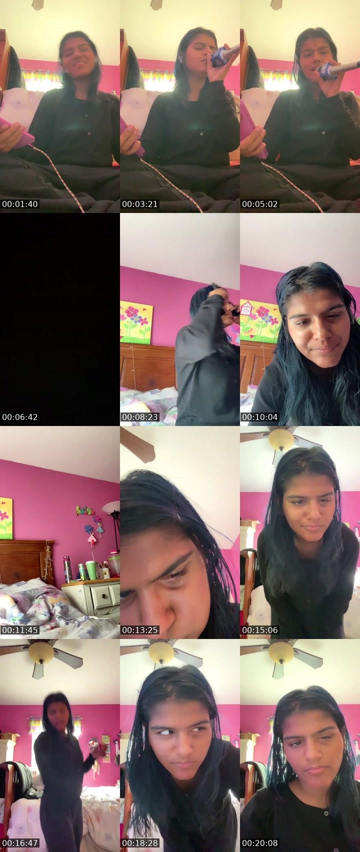 Contact-sheet preview of Amy Johnson's Liveme recording