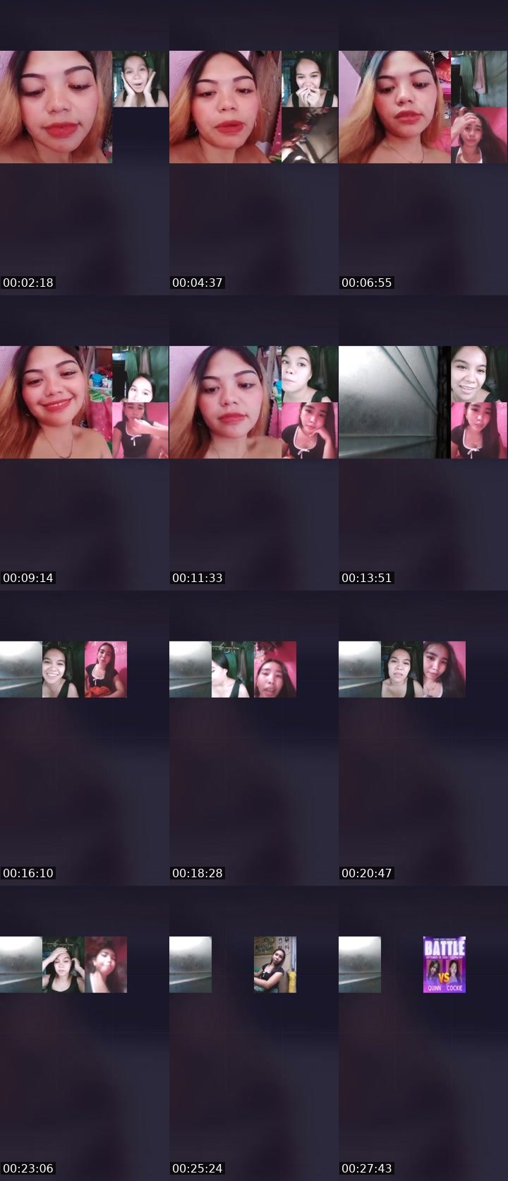 Contact-sheet preview of 👸Chloe🦄(NP)'s Liveme recording