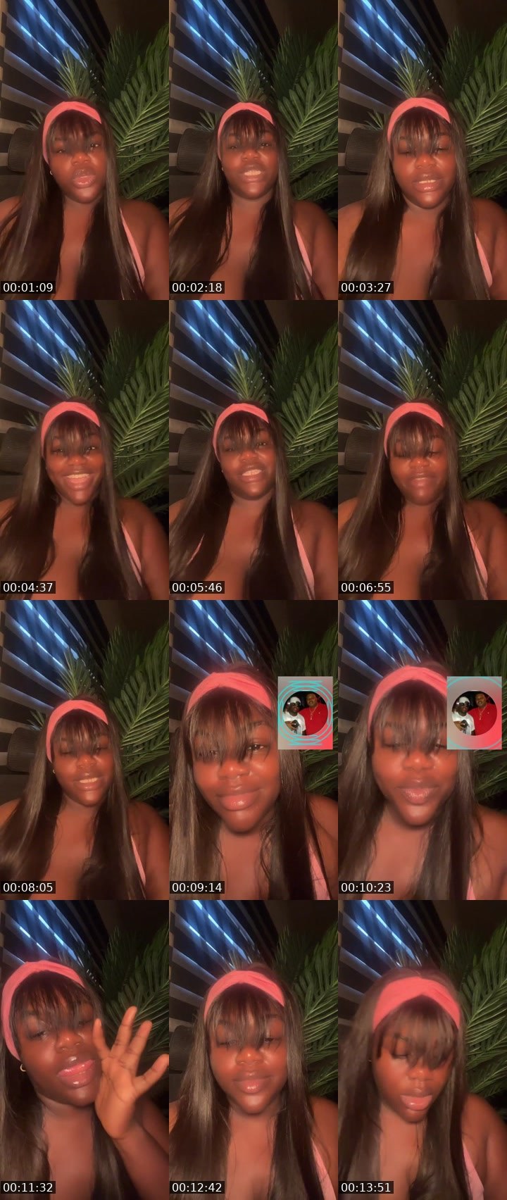 Contact-sheet preview of ✊🏾14k Nessa🟦⛓️'s Liveme recording
