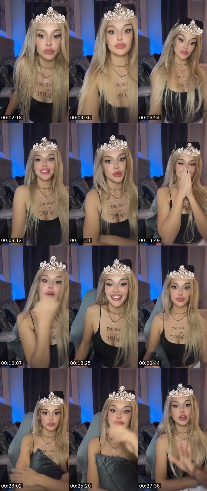 Contact-sheet preview of Angie Baddie x's Liveme recording