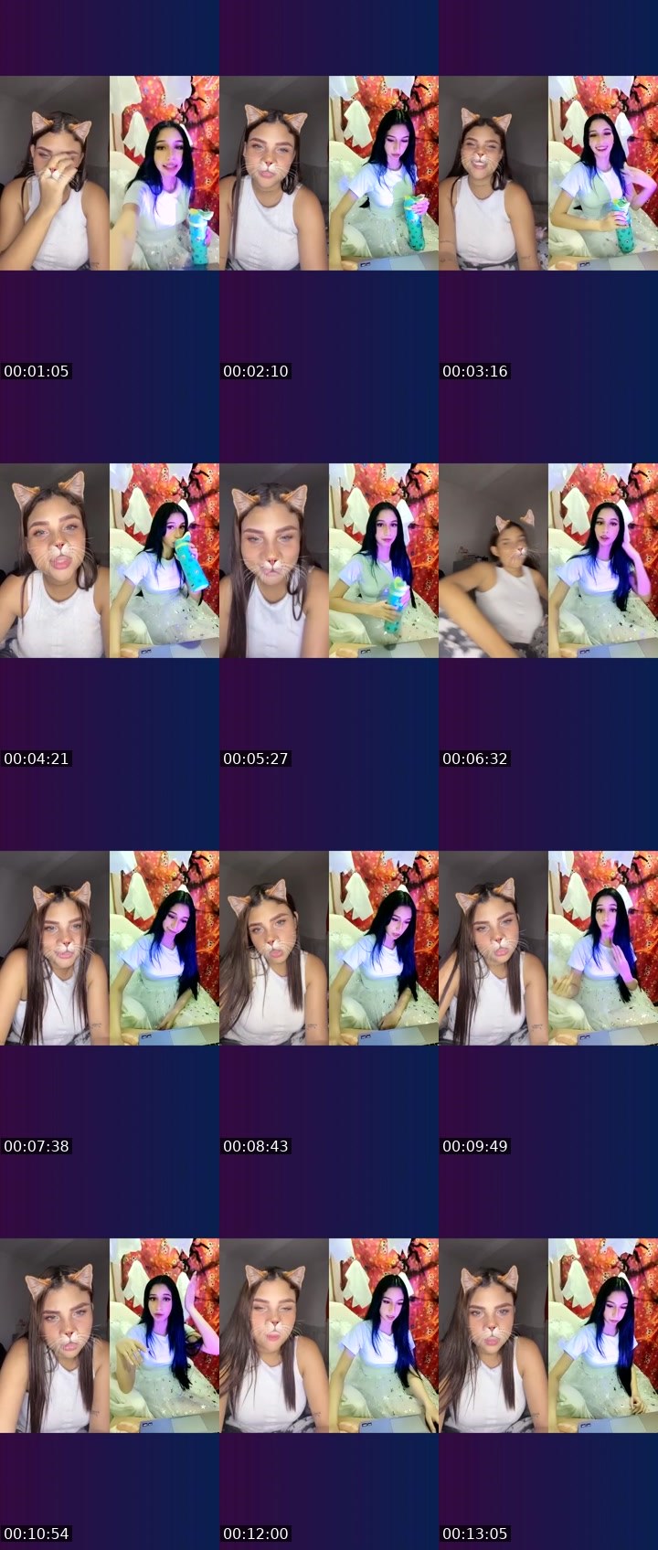 Contact-sheet preview of 🌐🔥lizeth🎀 🧸's Liveme recording