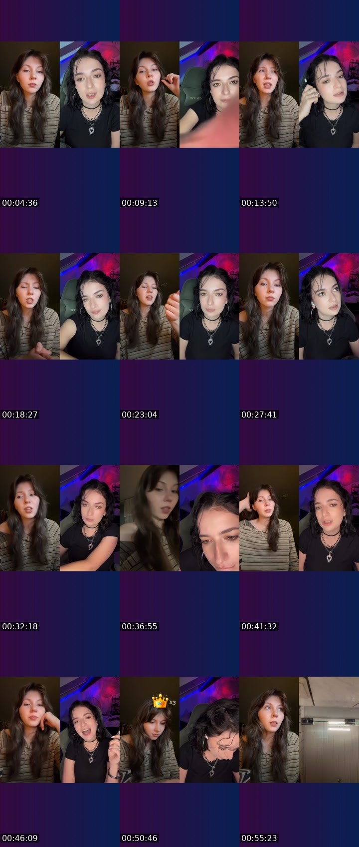 Contact-sheet preview of 👑daria!🦷's Liveme recording