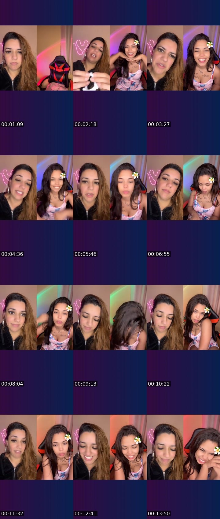 Contact-sheet preview of Line Ribeiro 😎's Liveme recording