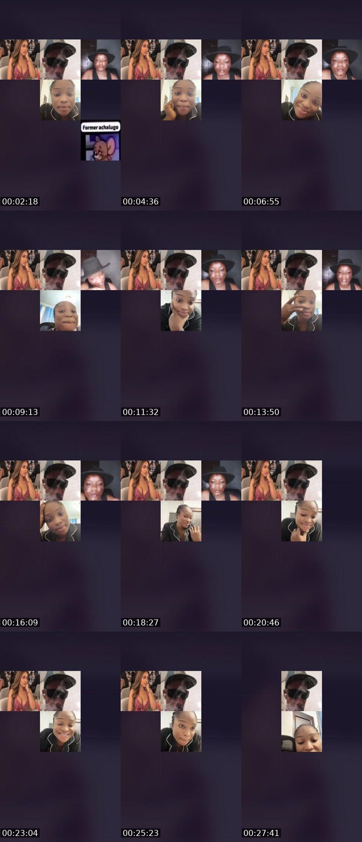 Contact-sheet preview of Shugar😋's Liveme recording