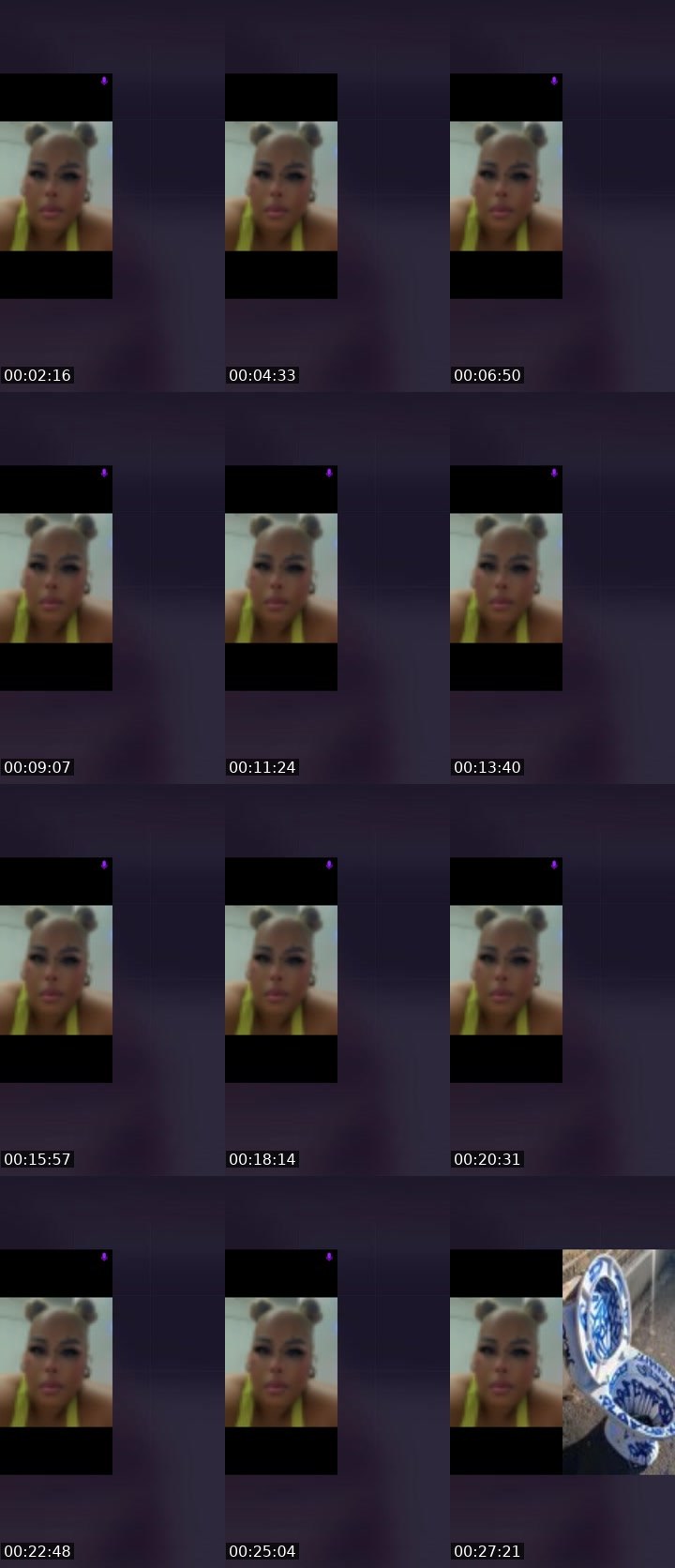Contact-sheet preview of Ladyhotcakes 💜's Liveme recording