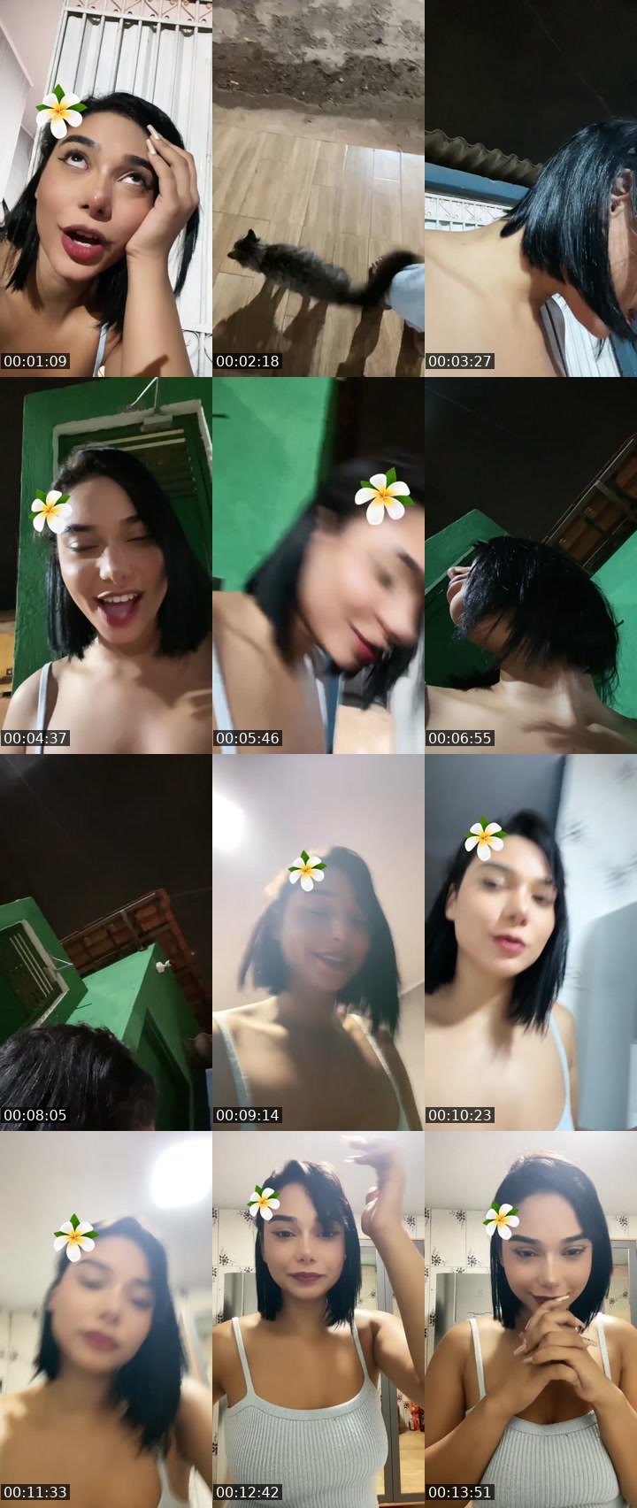 Contact-sheet preview of She is poca (🦊)'s Liveme recording