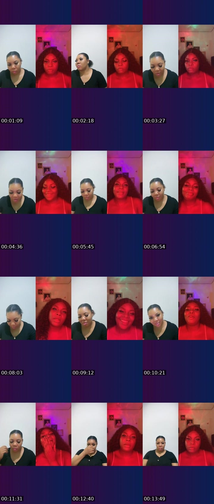 Contact-sheet preview of 🍭AmyLilly 🇹🇹✊🏾🥛's Liveme recording