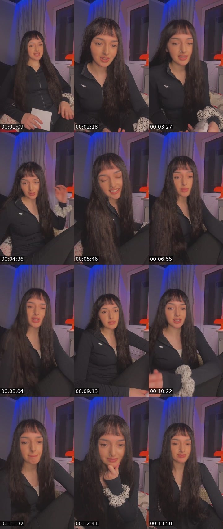 Contact-sheet preview of ㉢galvera🌹's Liveme recording