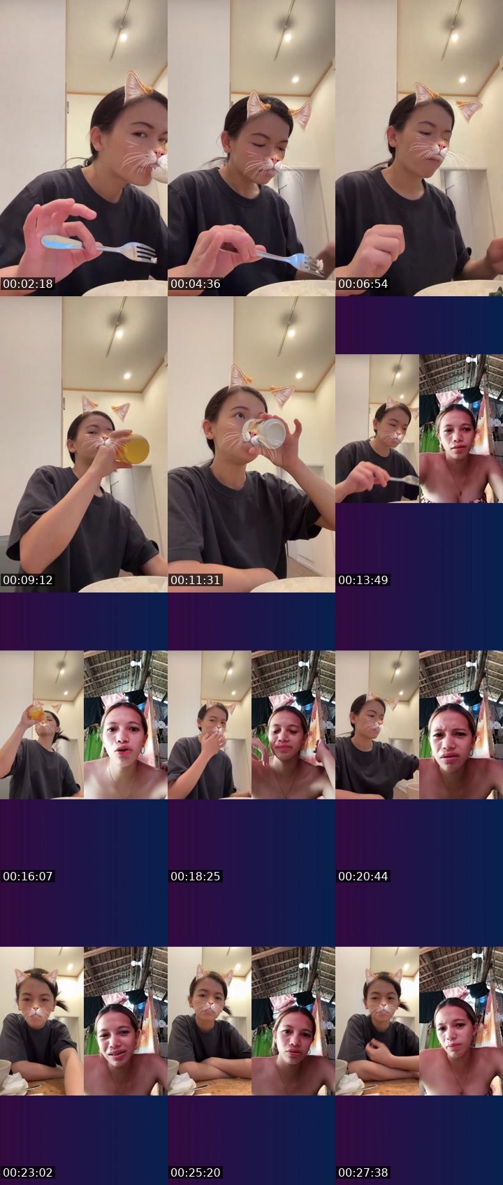 Contact-sheet preview of 💐Aii —'s Liveme recording