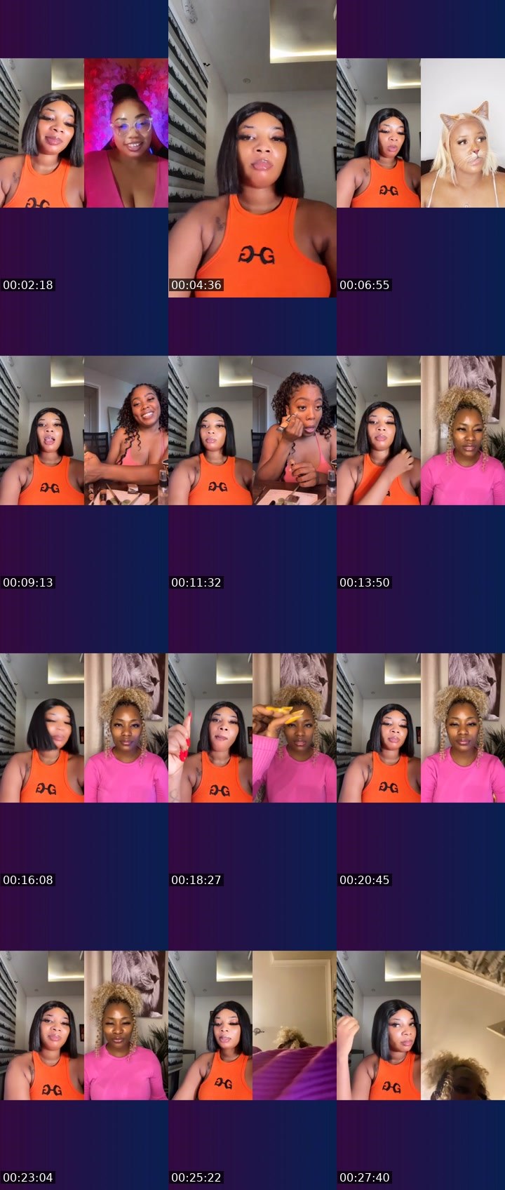 Contact-sheet preview of 🪽𝚁𝚊𝚌𝚑𝚎𝚕ꨄ💔's Liveme recording