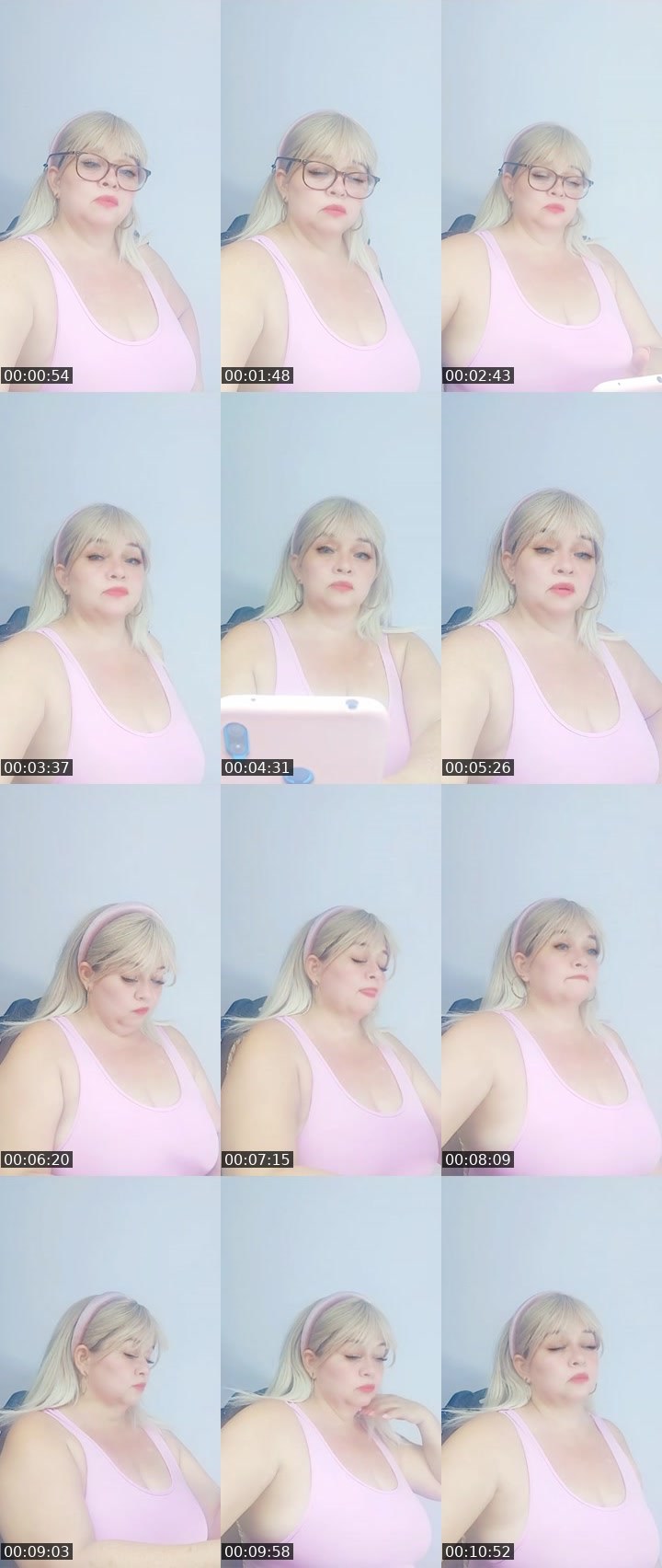 Contact-sheet preview of María Rangel's Liveme recording