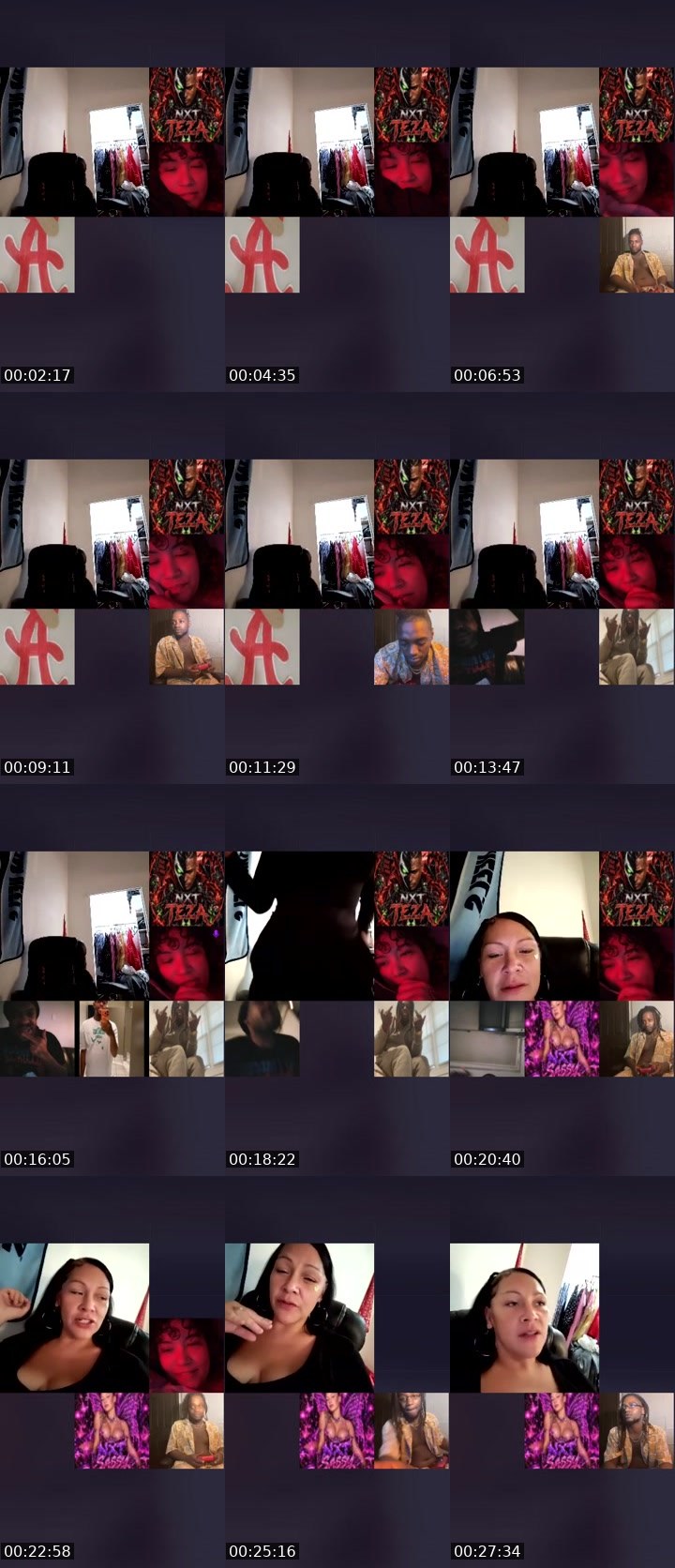 Contact-sheet preview of 🕷NXTGbaby👌💰's Liveme recording