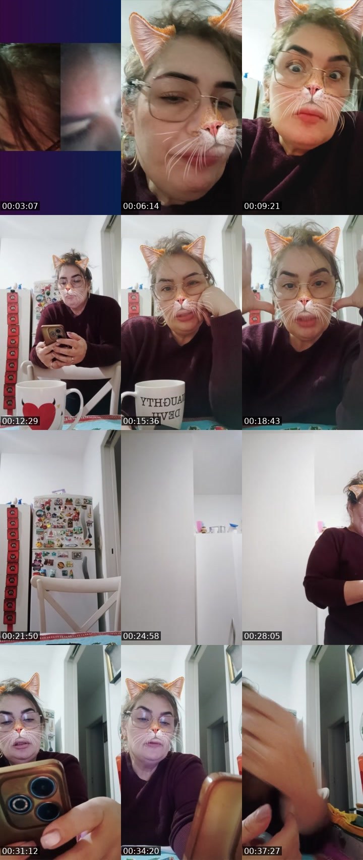 Contact-sheet preview of ➤Lihadima🌈🦁's Liveme recording