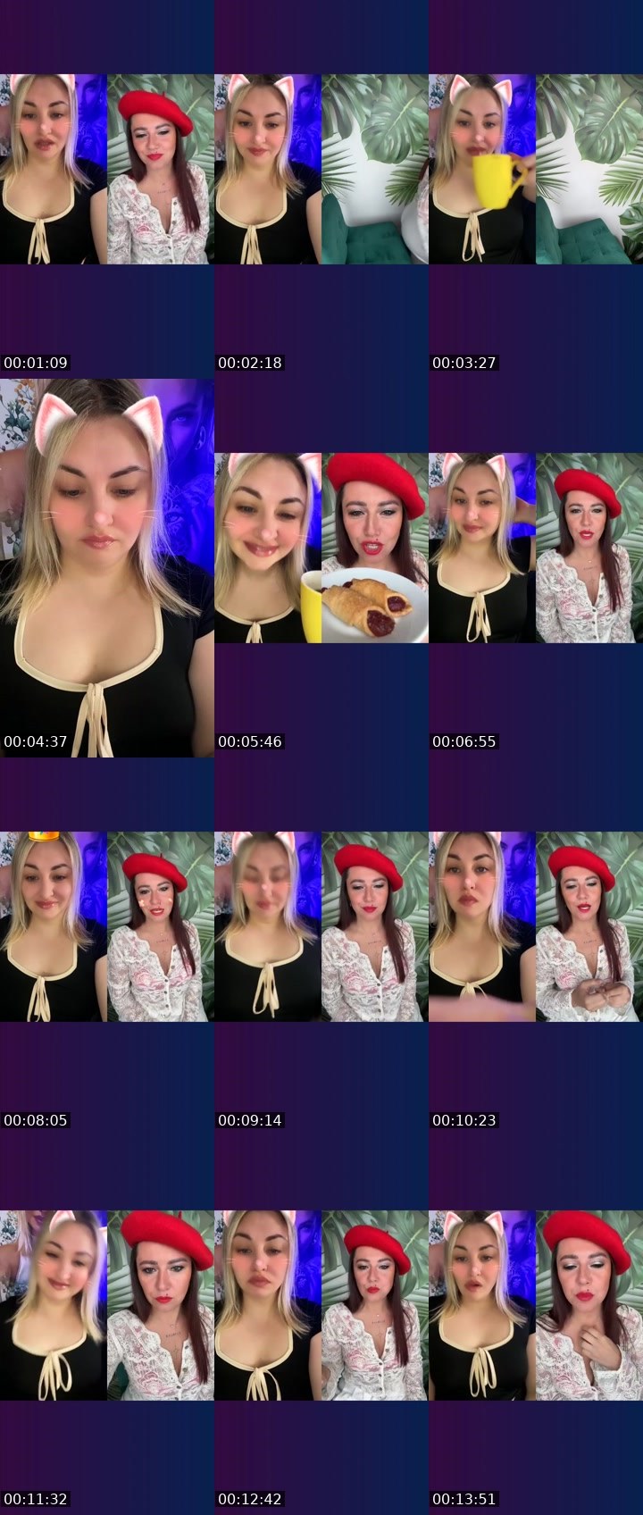 Contact-sheet preview of ✰⌖Svetti🦁's Liveme recording