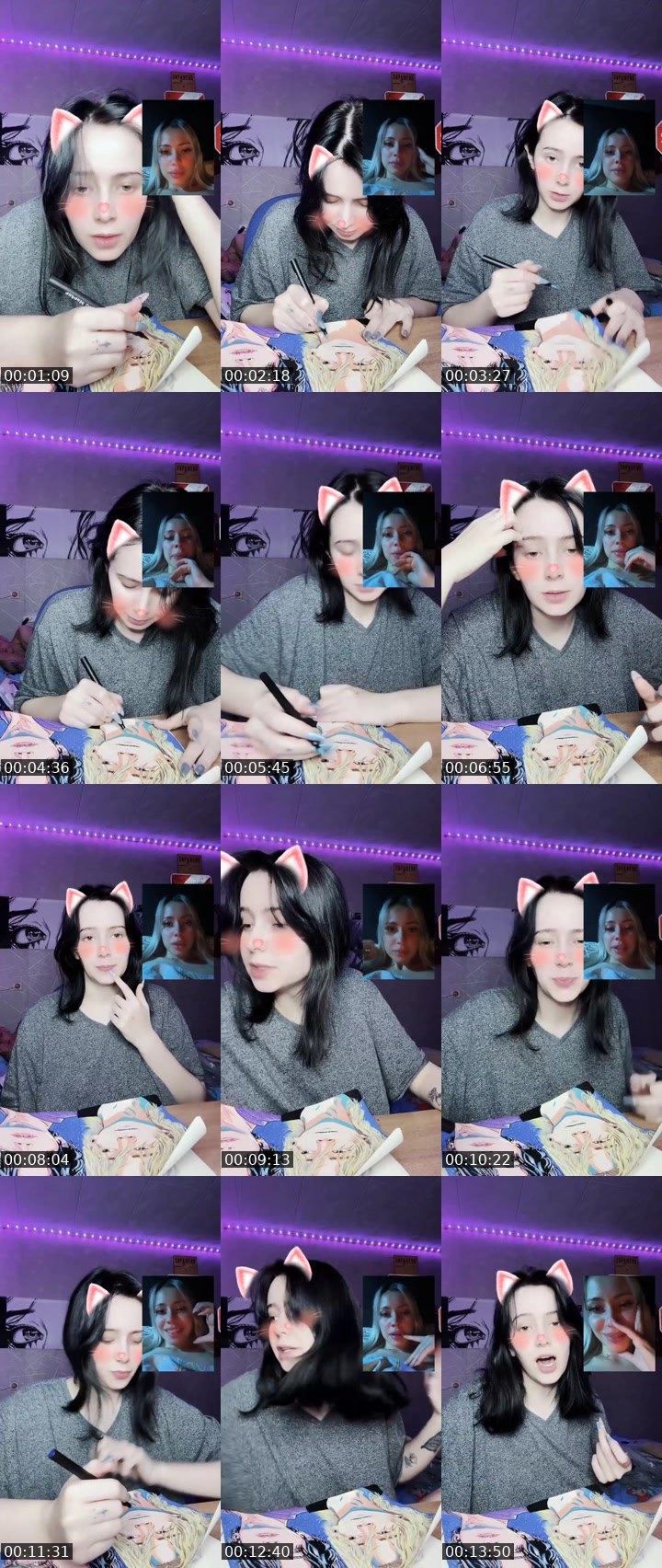 Contact-sheet preview of Lina_💎100K💎🙏🫶's Liveme recording