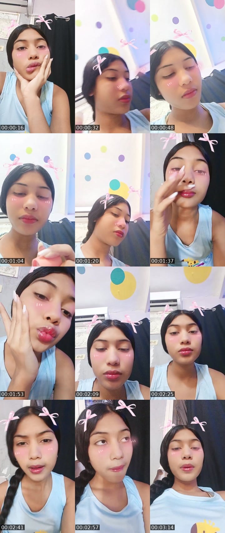 Contact-sheet preview of valeri 💋's Liveme recording