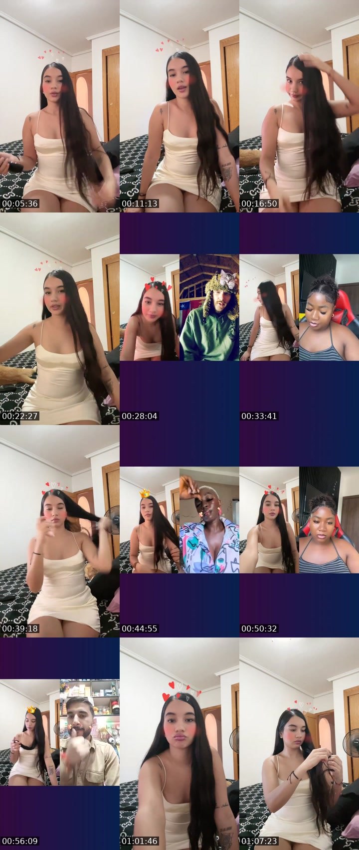 Contact-sheet preview of ✨🌩️𝓛𝓮𝓲𝓭𝔂❤️‍🔥✨'s Liveme recording