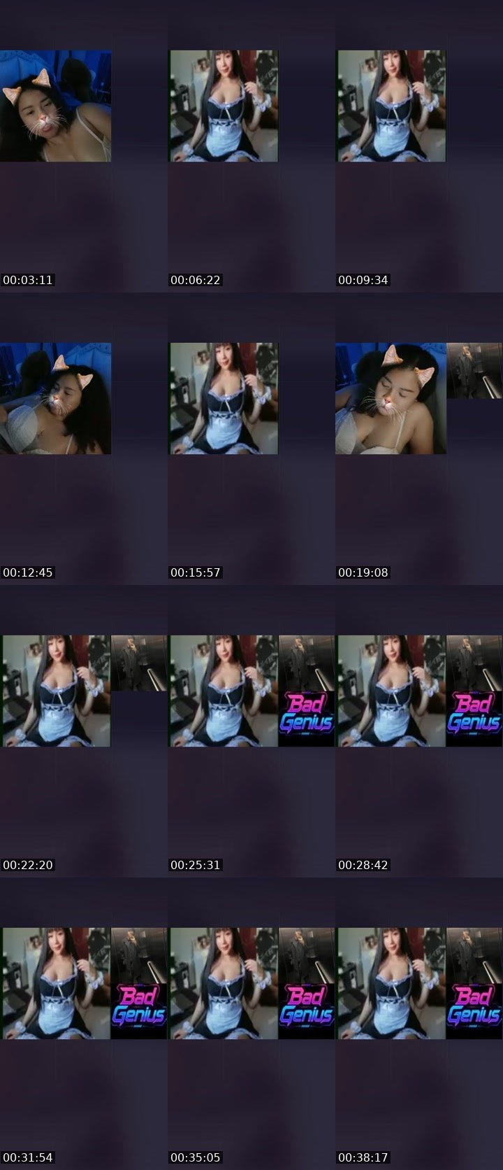 Contact-sheet preview of ♡メイメイ愛's Liveme recording