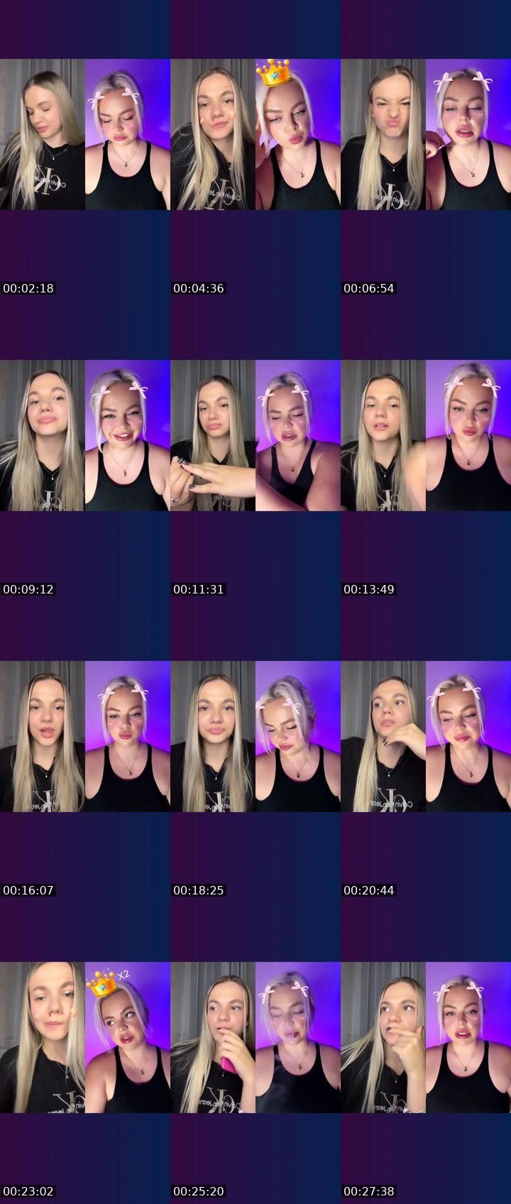 Contact-sheet preview of 🤍𓆩ALEKSANDRA𓆪🤍's Liveme recording