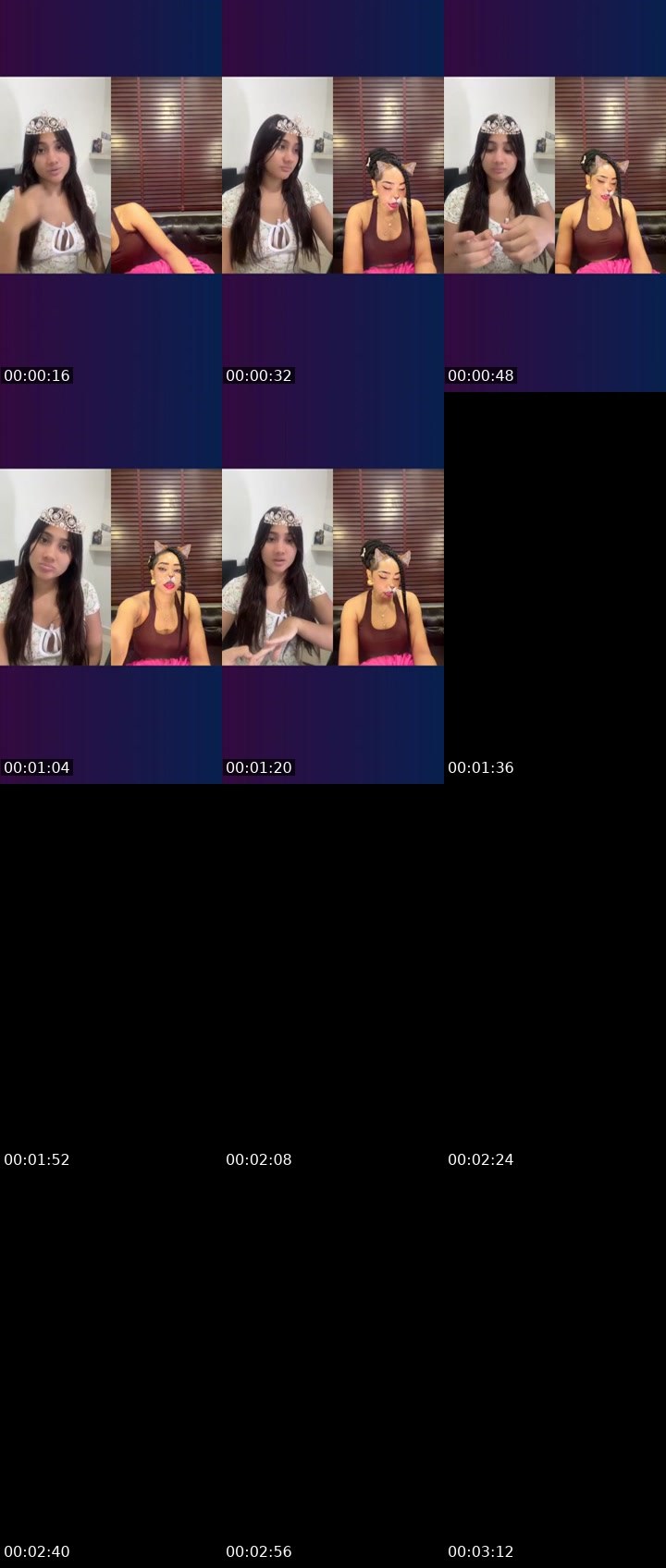 Contact-sheet preview of 🦂RosJaick 🫧🧸's Liveme recording