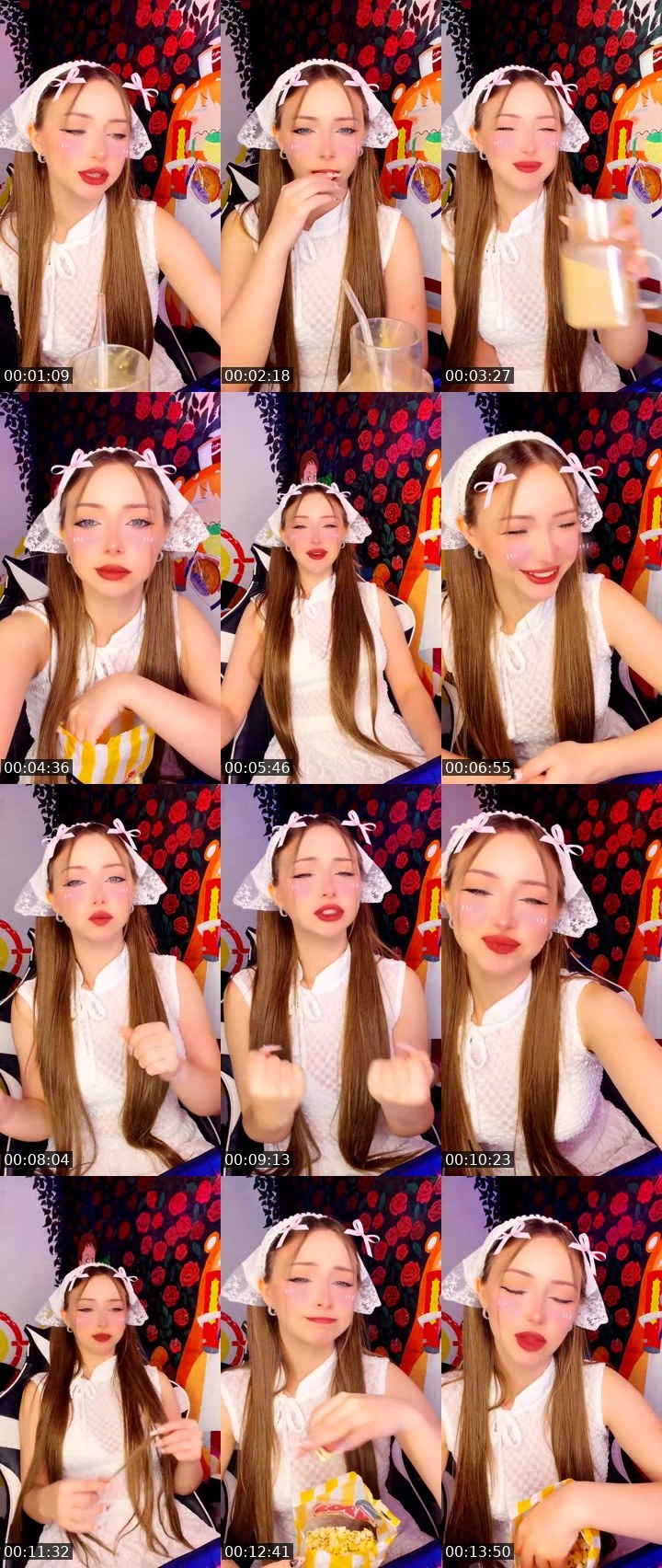 Contact-sheet preview of ᴋɪꜱꜱ🇰🇿ᴅɪᴅɪꜱʜᴋᴀ's Liveme recording