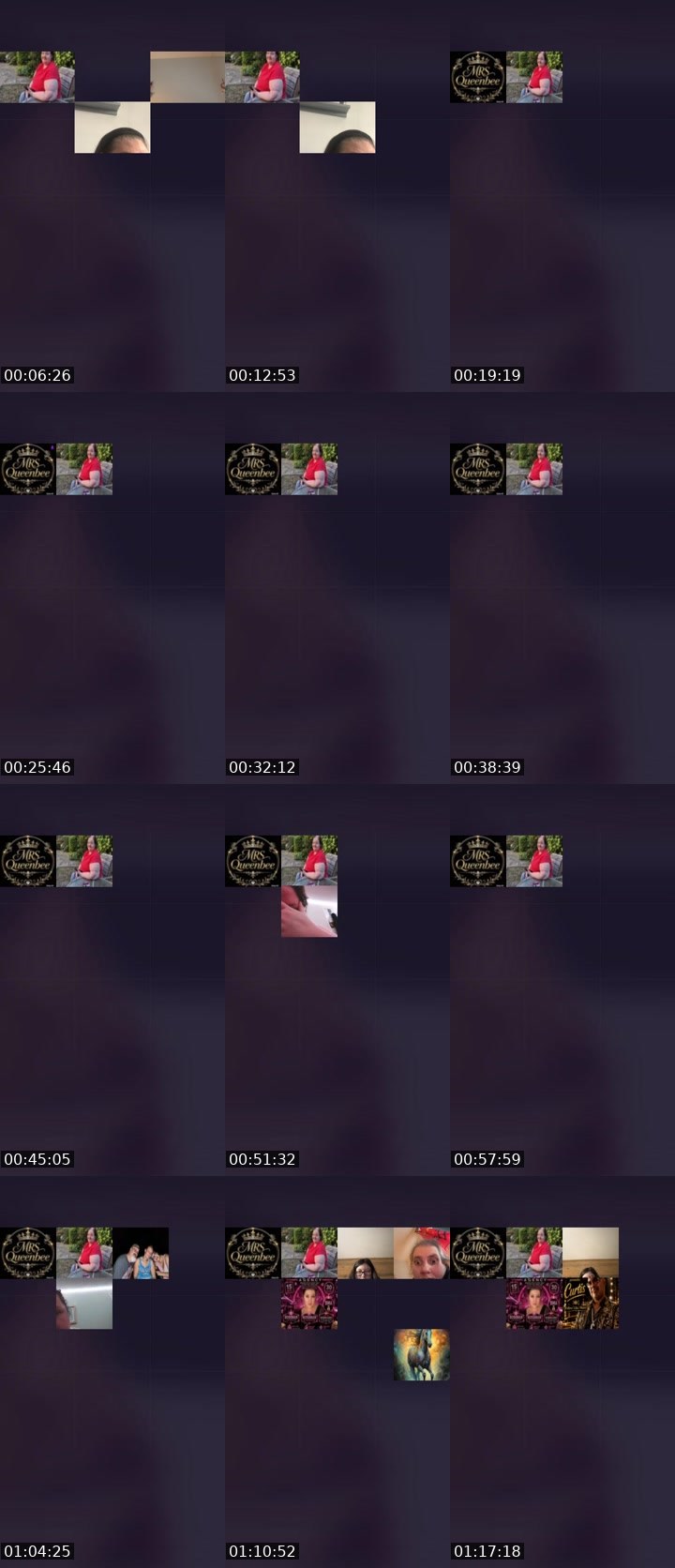 Contact-sheet preview of 💯NR💯Queenbee2.0's Liveme recording