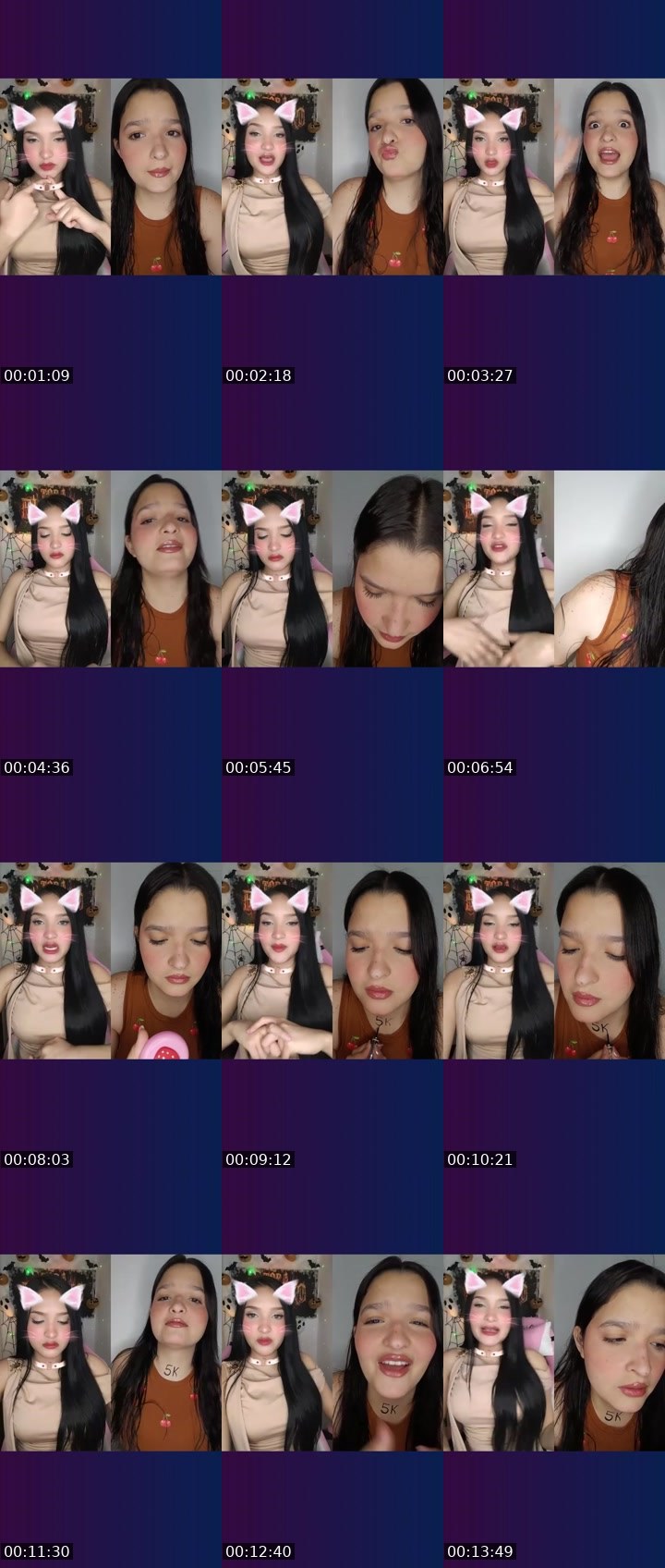 Contact-sheet preview of 🌸 ⃟Ambår ᥫ᭡'s Liveme recording