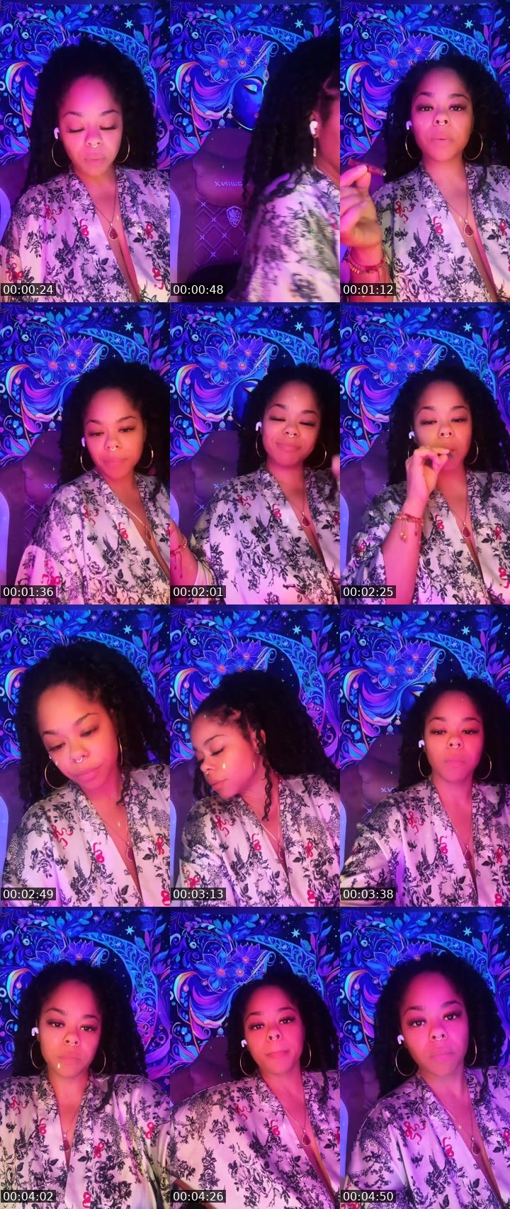 Contact-sheet preview of 🎭⃤ ČĤÚĹĂ 🇩🇴🇯🇲〽️'s Liveme recording