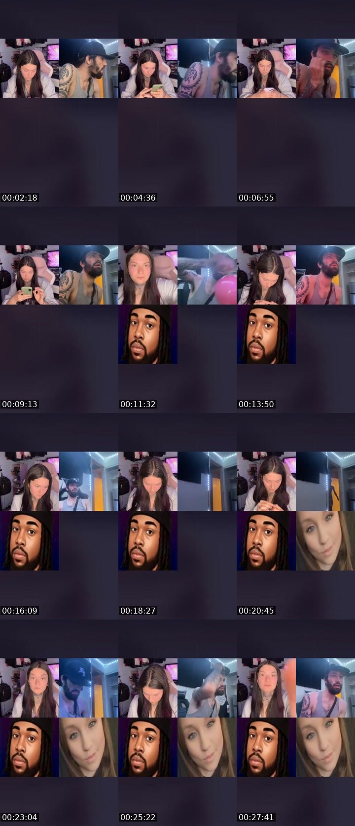 Contact-sheet preview of ✧ርᎧᗰᗴT🤍༞'s Liveme recording