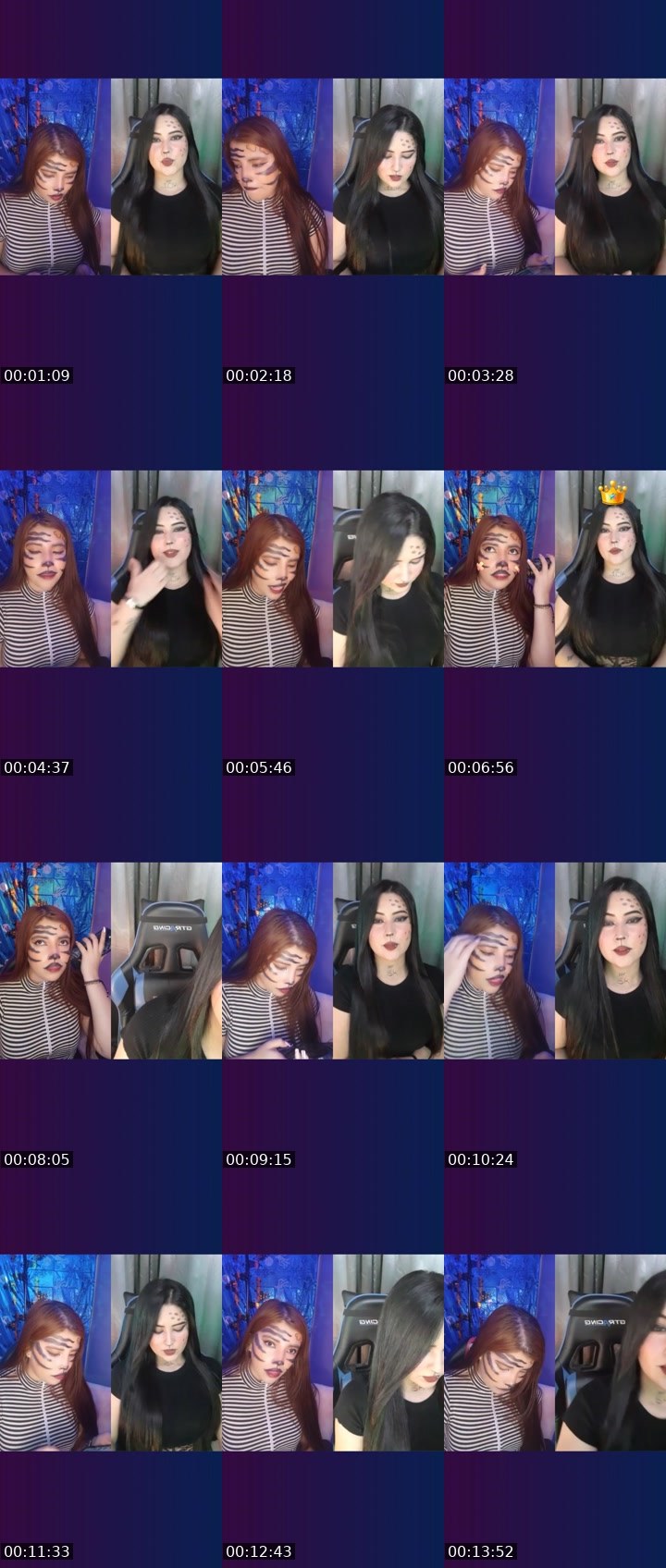 Contact-sheet preview of 🌐Ⓝⓐⓣⓐ's Liveme recording
