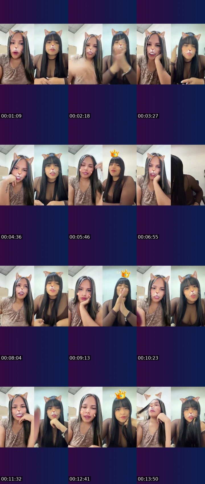 Contact-sheet preview of 𓅓🌐❤️‍🔥Maia🧸's Liveme recording