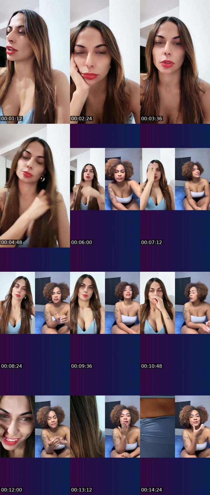 Contact-sheet preview of Maeva 🥂's Liveme recording