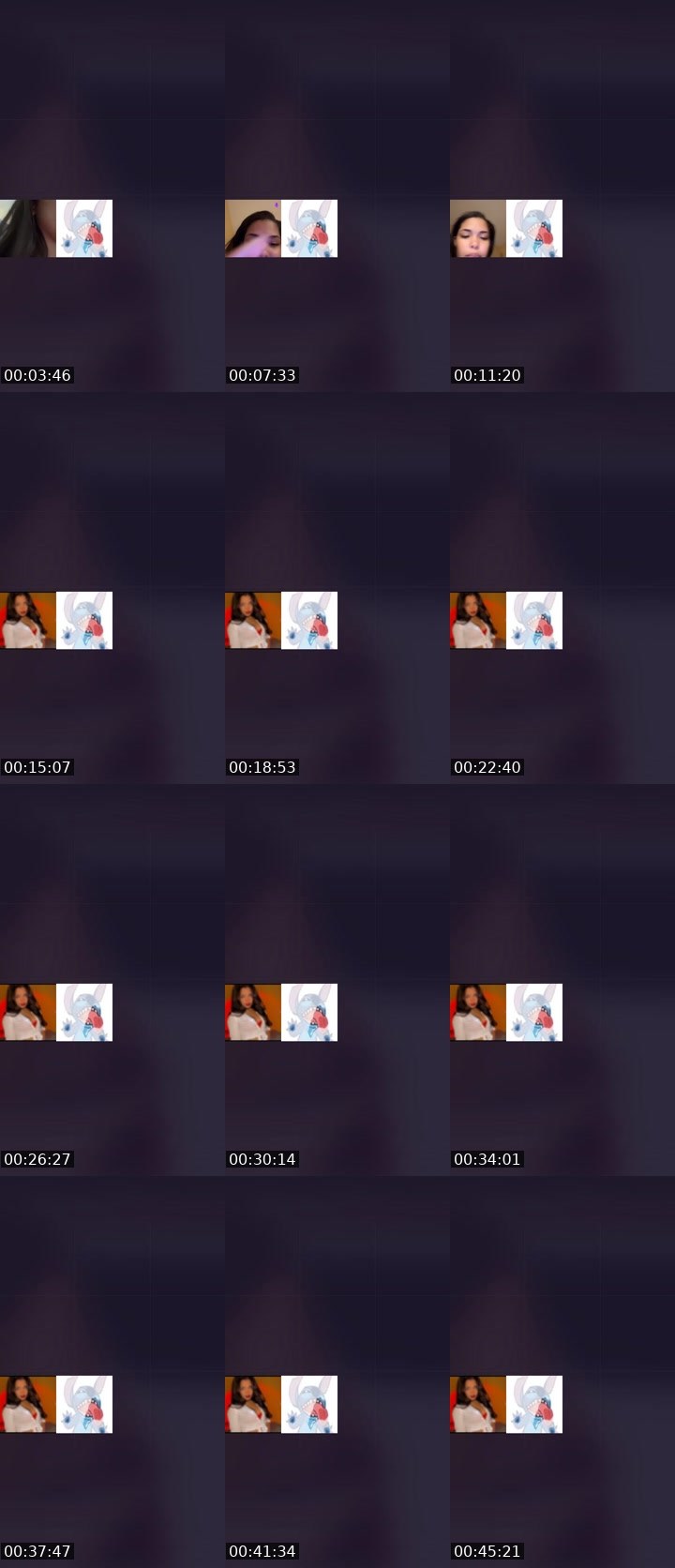 Contact-sheet preview of ✨👑 ⌲ Bibi🔥's Liveme recording