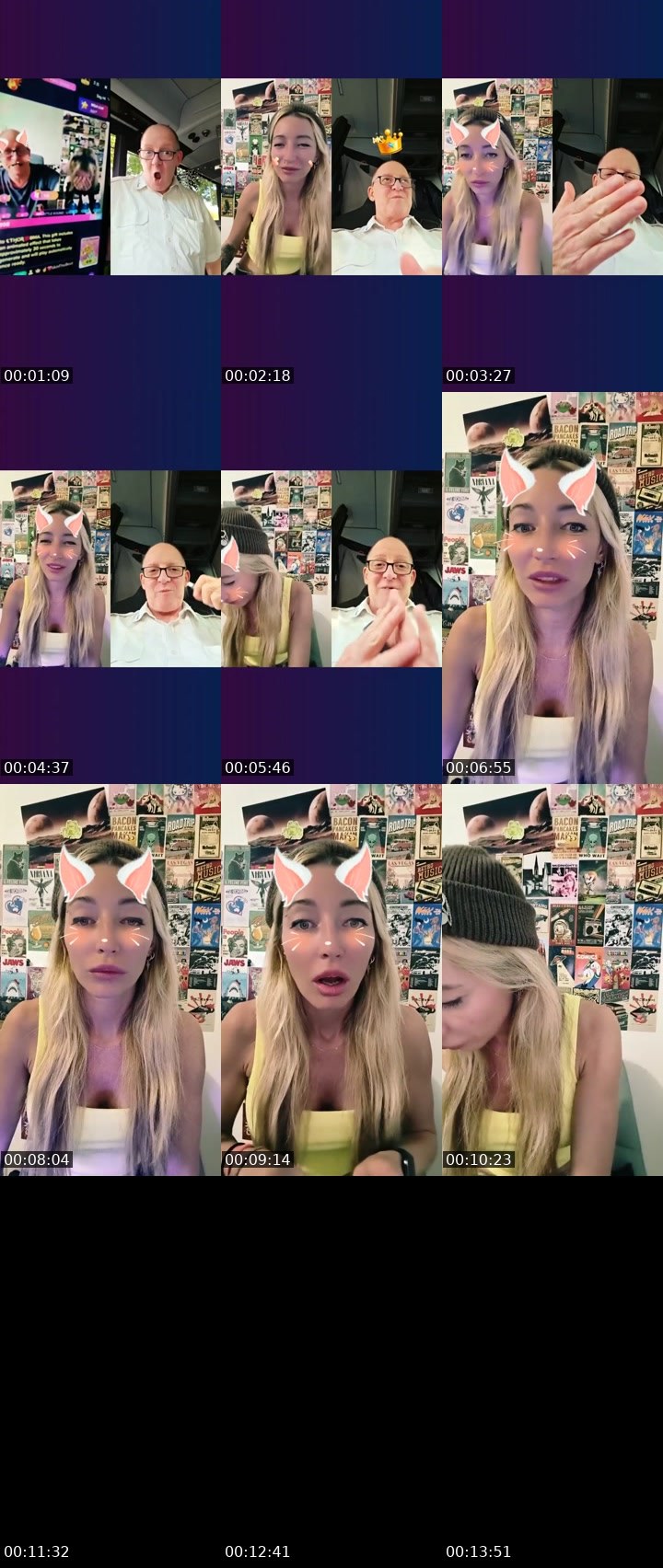 Contact-sheet preview of 😉Kate 🤍℄'s Liveme recording