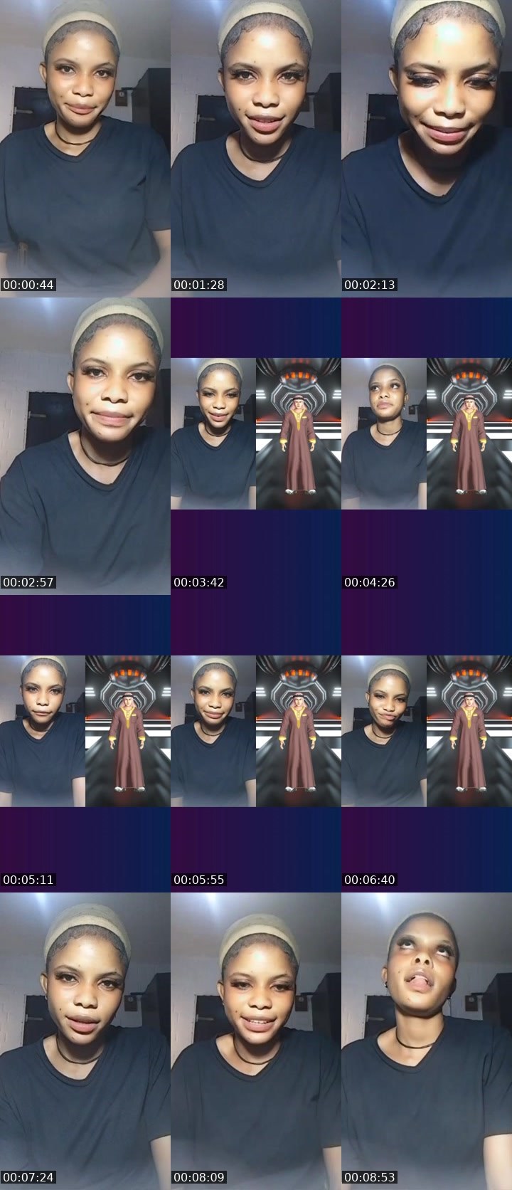 Contact-sheet preview of preshy ama's Liveme recording