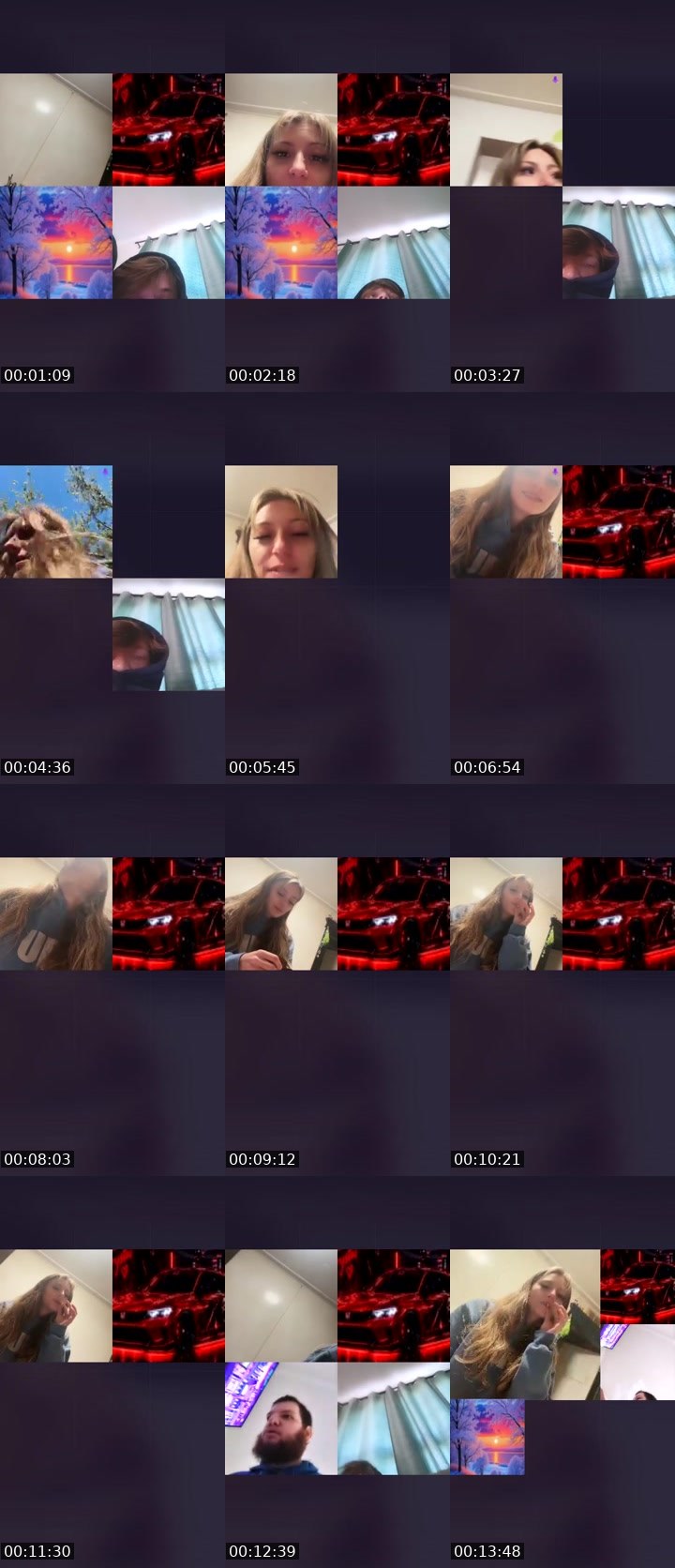 Contact-sheet preview of 𝘬​ᥴ ꪖ​ꪀ​ꪀ🔆's Liveme recording