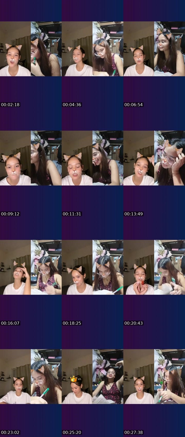 Contact-sheet preview of TA⃟🪽SAYURIIN's Liveme recording