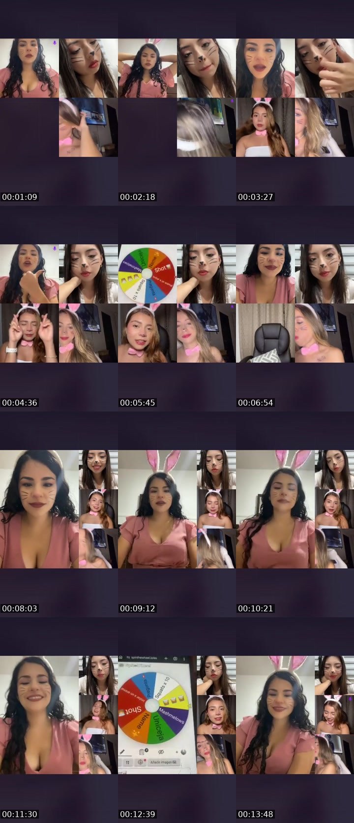 Contact-sheet preview of 🌐Paola🧸👻♥️'s Liveme recording
