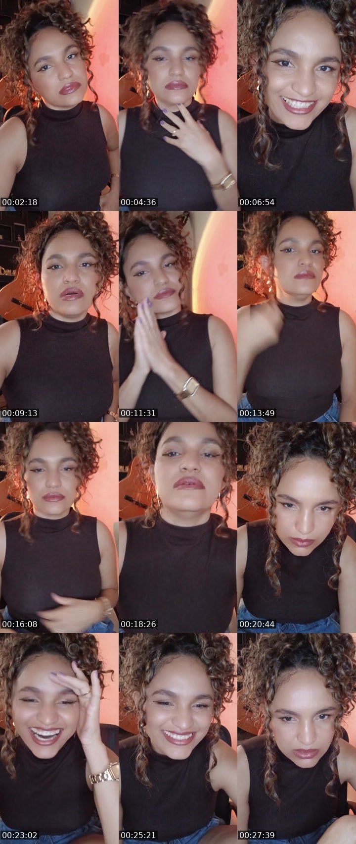 Contact-sheet preview of kamylla 🫦🔥's Liveme recording
