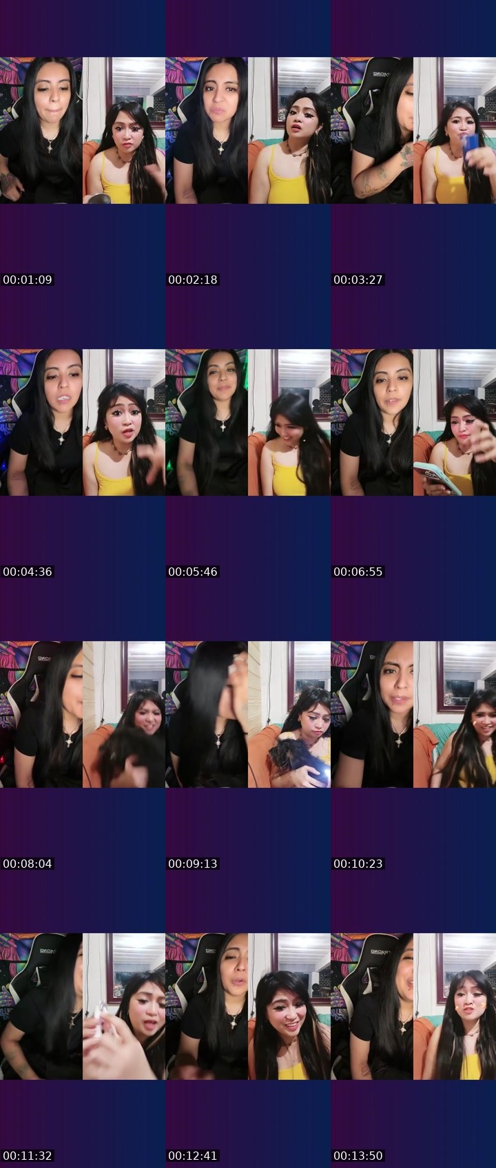 Contact-sheet preview of 🥨P4nda20⭕️ulala🖤🌈's Liveme recording