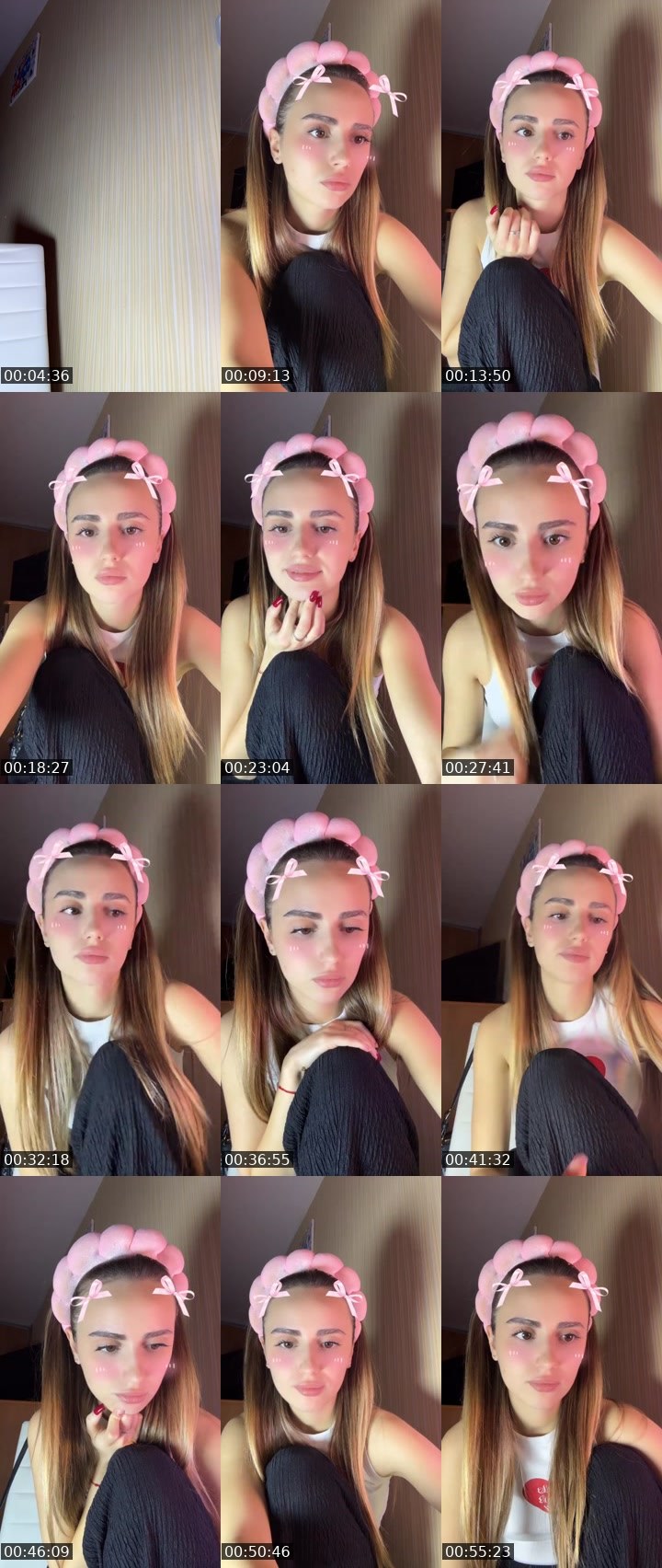 Contact-sheet preview of 𝓑𝓪𝓶𝓫𝓲 𝓔𝔂𝓮𝓼's Liveme recording