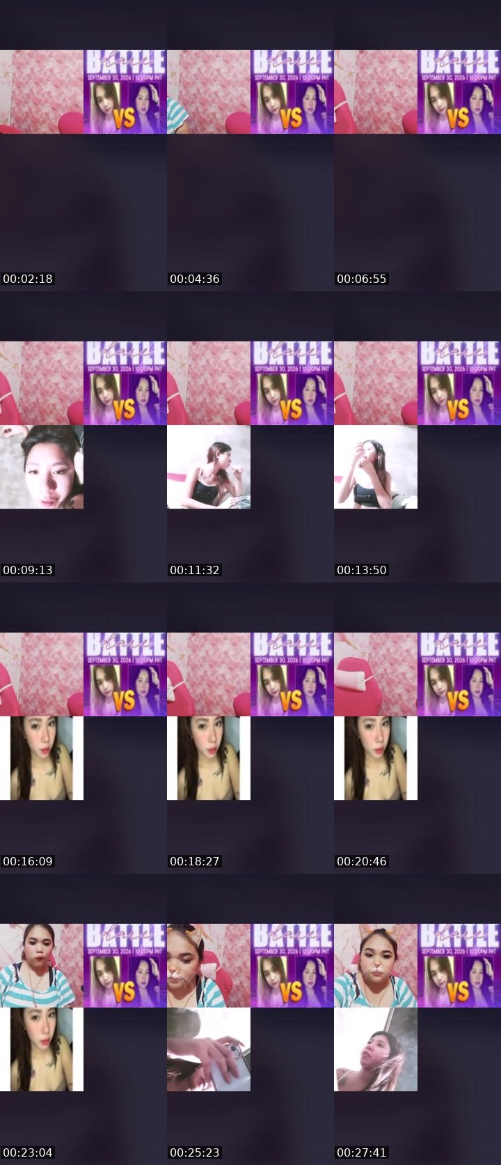 Contact-sheet preview of 17k👸sweet㋡🍂's Liveme recording