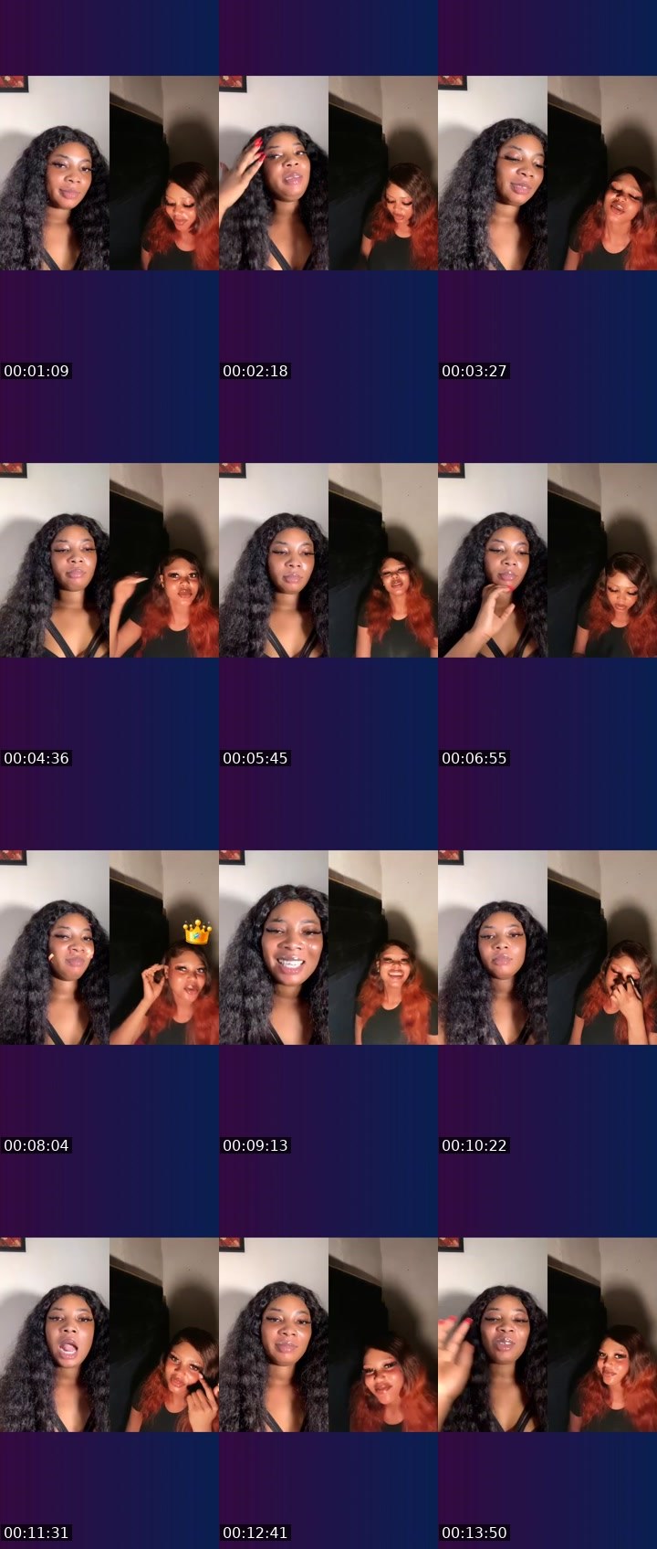 Contact-sheet preview of 🪽𝚁𝚊𝚌𝚑𝚎𝚕ꨄ💔's Liveme recording