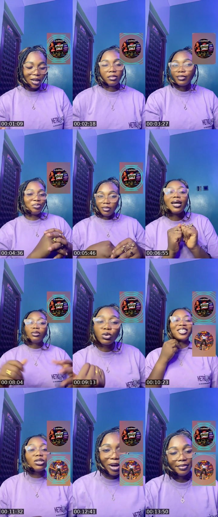 Contact-sheet preview of ✯💸😈13k Daniella☞💓's Liveme recording