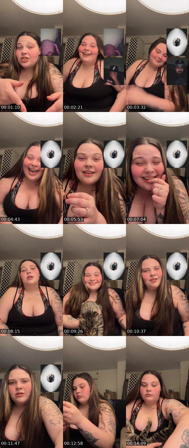Contact-sheet preview of 😂💋Møšțħāťèď😂💋's Liveme recording