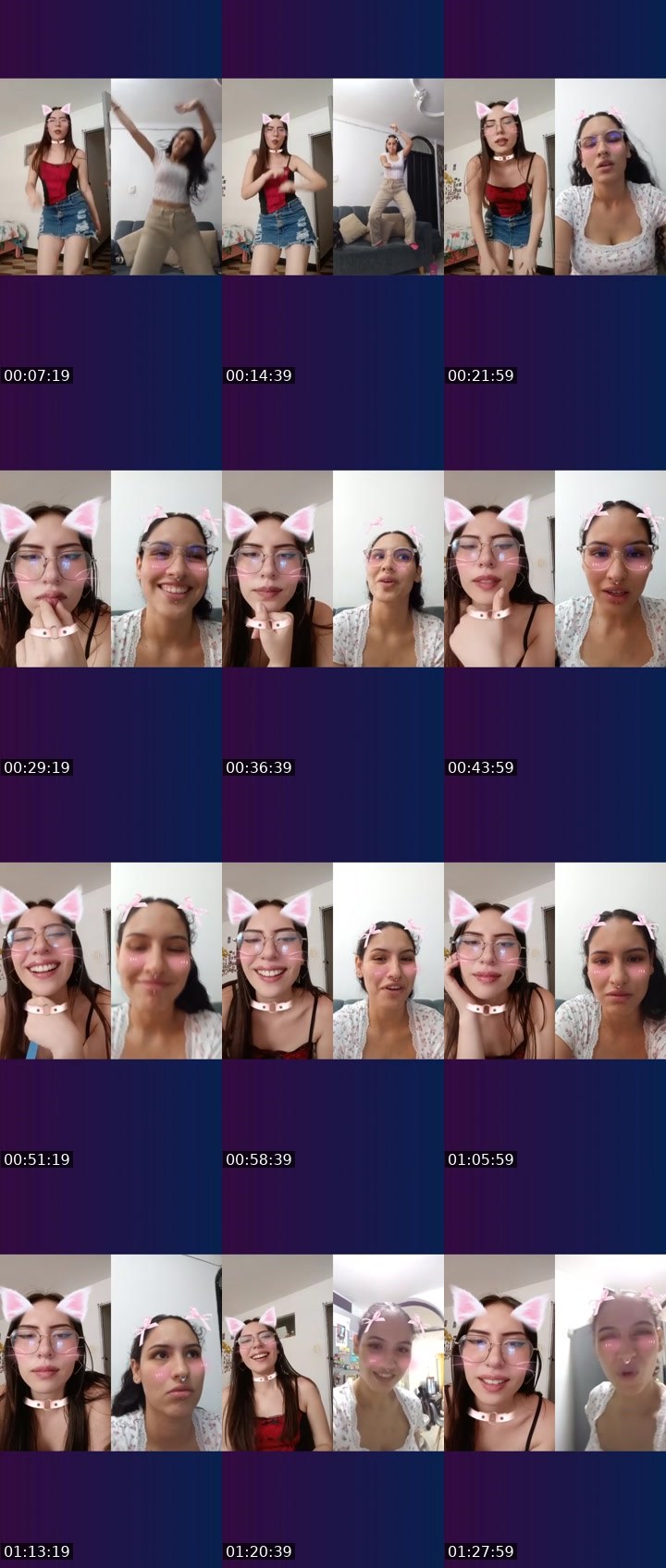 Contact-sheet preview of 🦋💫 Mila_22's Liveme recording