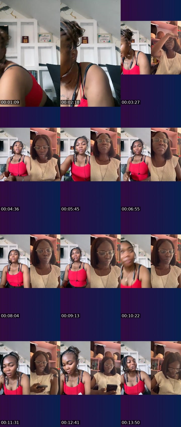 Contact-sheet preview of ✯💸😈8k Daniella☞💓's Liveme recording