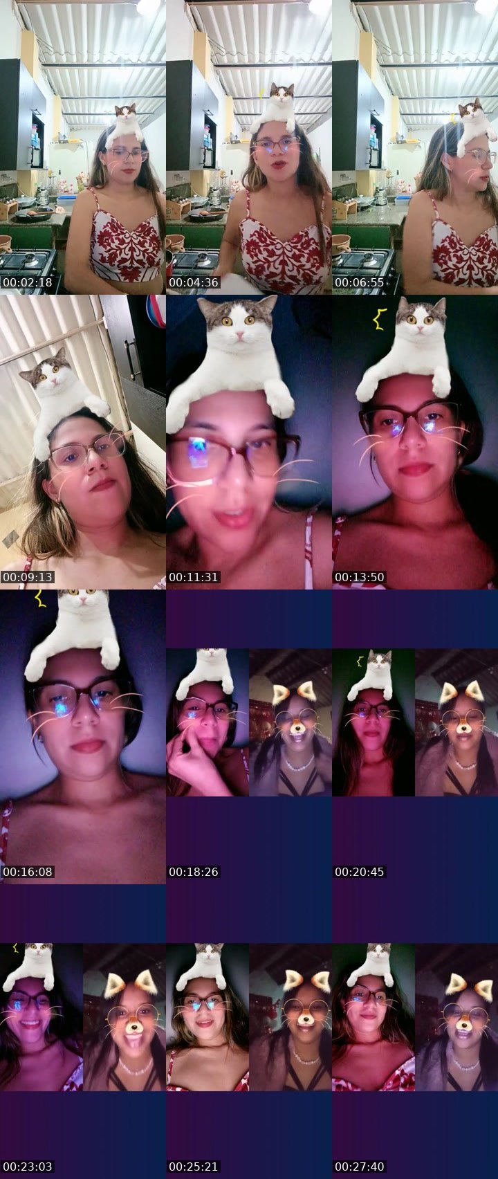 Contact-sheet preview of 7kF🪩Ⓡever👑's Liveme recording